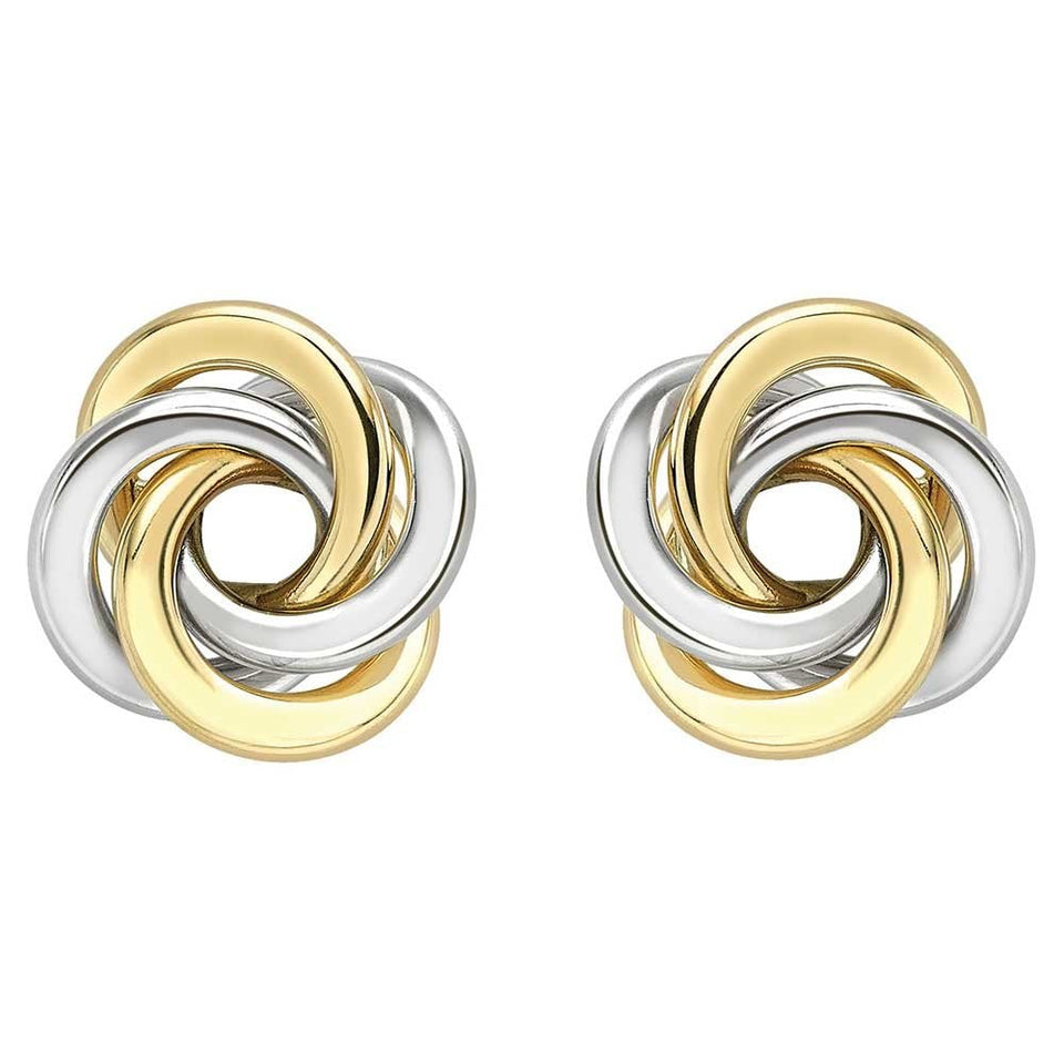 Francis & Gaye 9ct Two Tone Gold Earring Studs