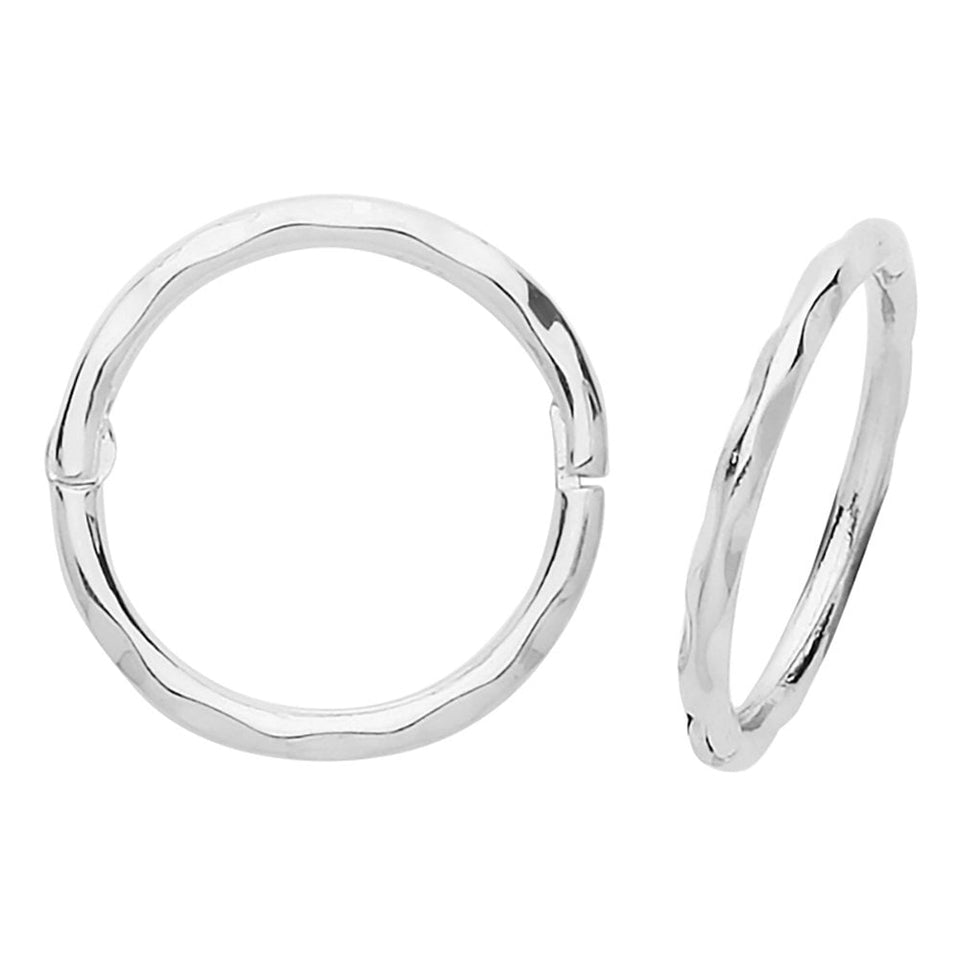 Francis & Gaye 9ct White Gold 10mm Hinged Hoops