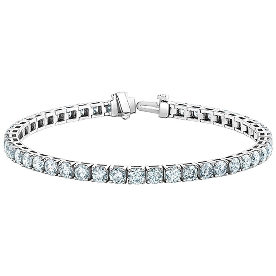 Francis & Gaye 9ct White Gold 7ct Laboratory Created Diamond Tennis Bracelet