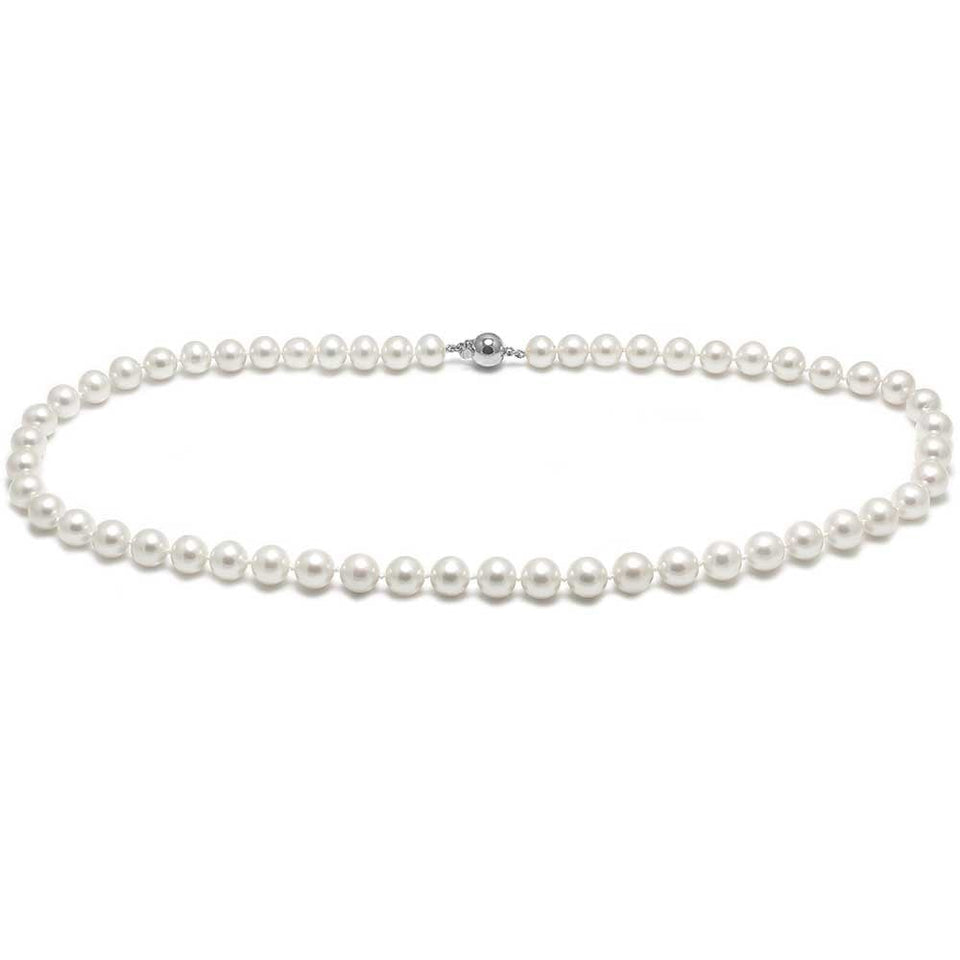 Francis & Gaye 9ct White Gold Clasp 6.5mm Pearl Necklace