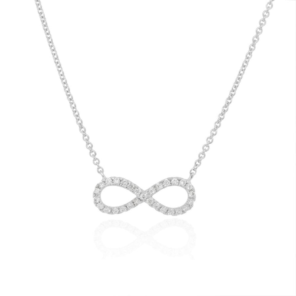 Francis & Gaye 9ct White Gold Diamond Set Infinity Necklace