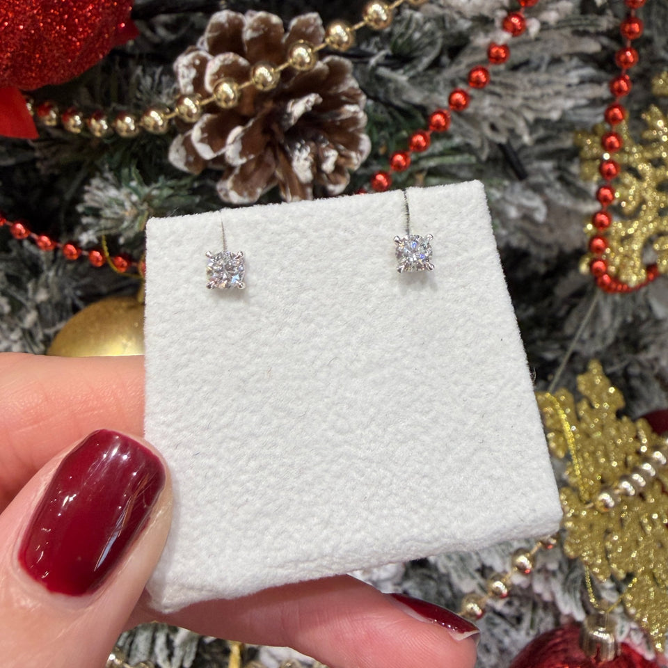 Francis & Gaye 9ct White Gold Laboratory Created Diamond Earring Studs