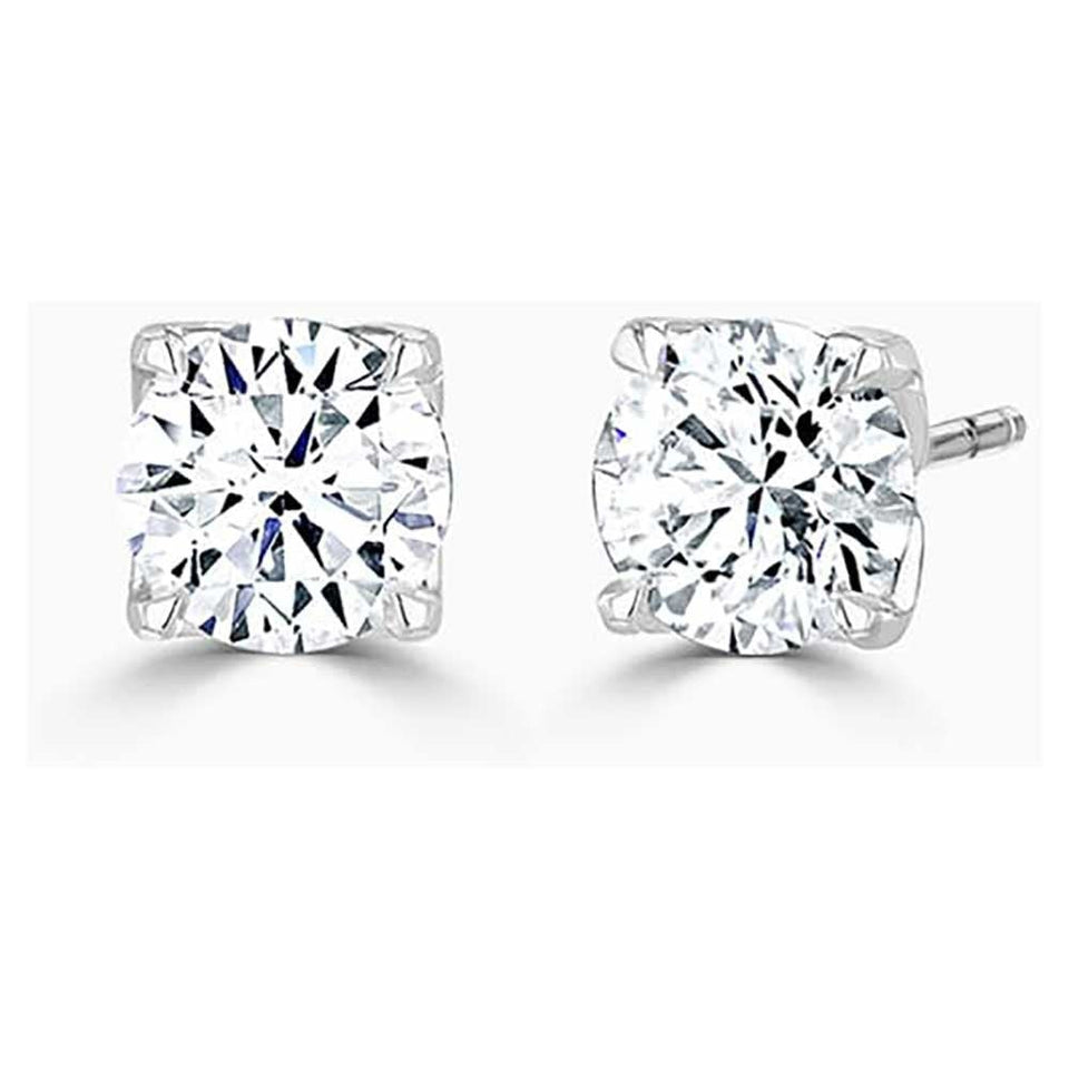 Francis & Gaye 9ct White Gold Laboratory Created Diamond Earrings