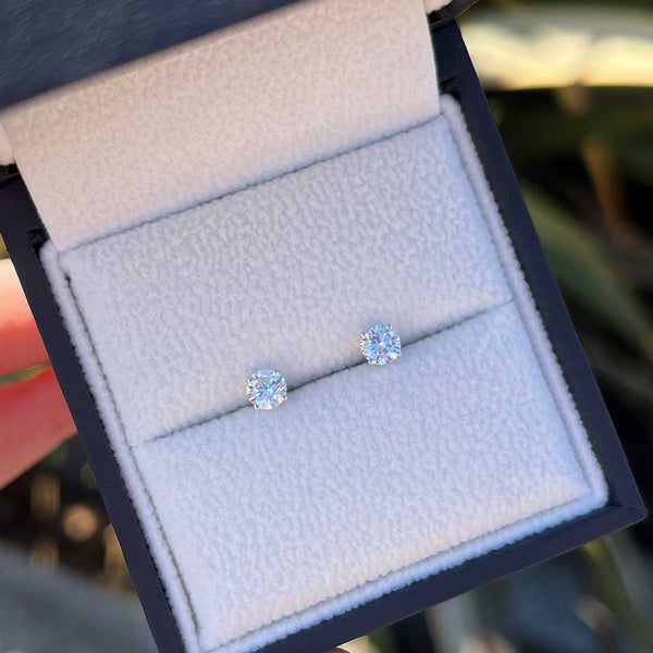 Francis & Gaye 9ct White Gold Laboratory Created Diamond Earrings