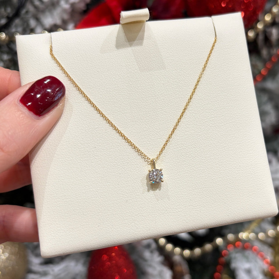 Francis & Gaye 9ct Yellow Gold 0.50ct Laboratory Created Diamond Pendant