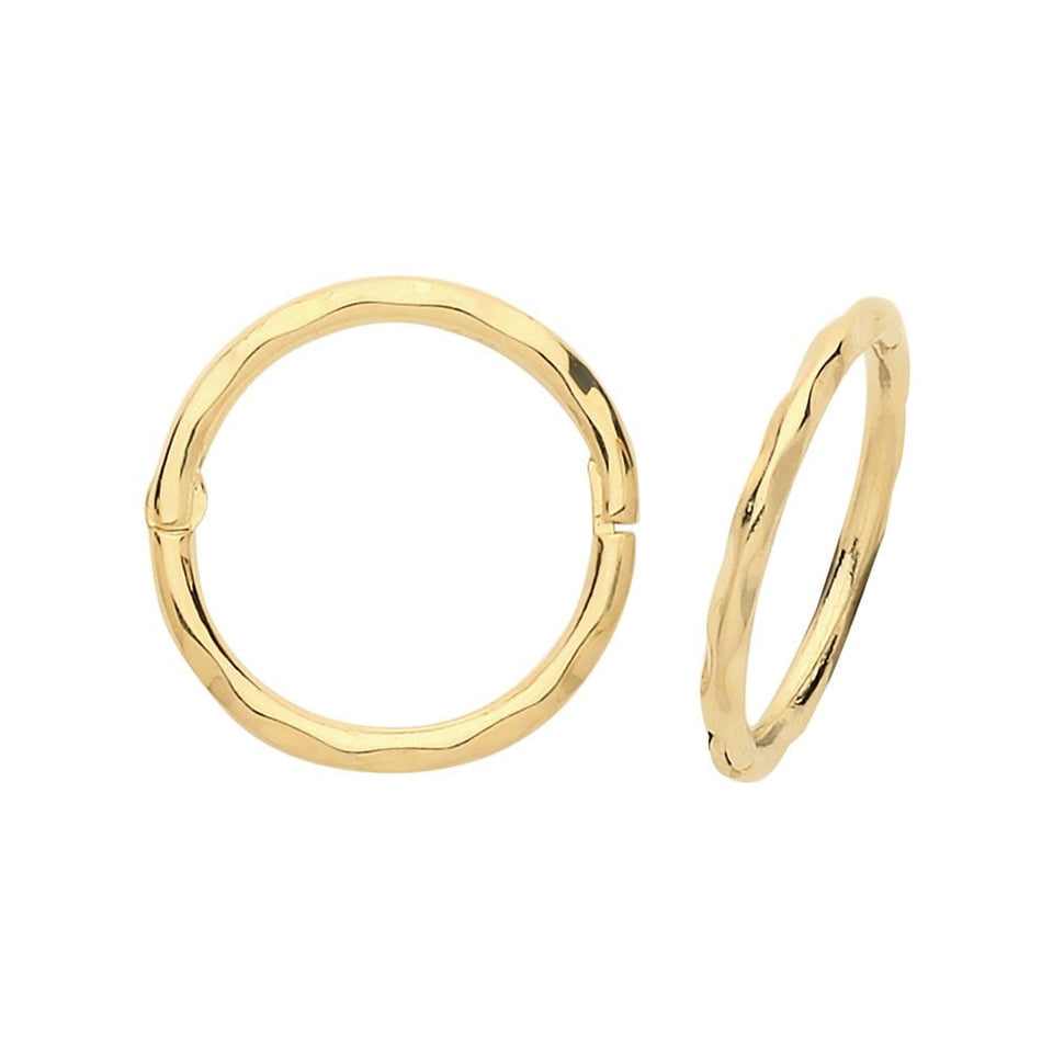 Francis & Gaye 9ct Yellow Gold 10mm Hinged Hoops