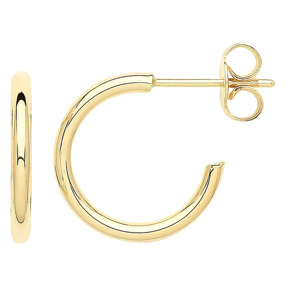 Francis & Gaye 9ct Yellow Gold 12mm Hoops with Post