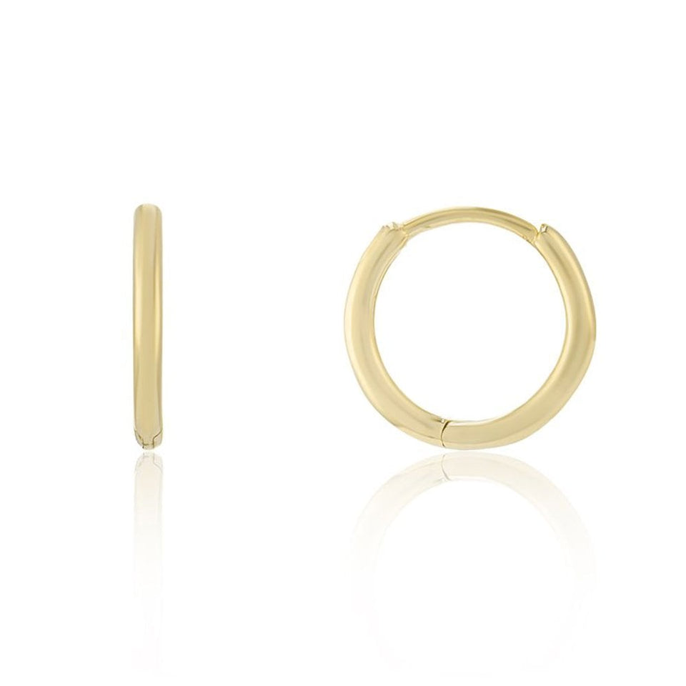 Francis & Gaye 9ct Yellow Gold 15mm Huggie Earring Hoops