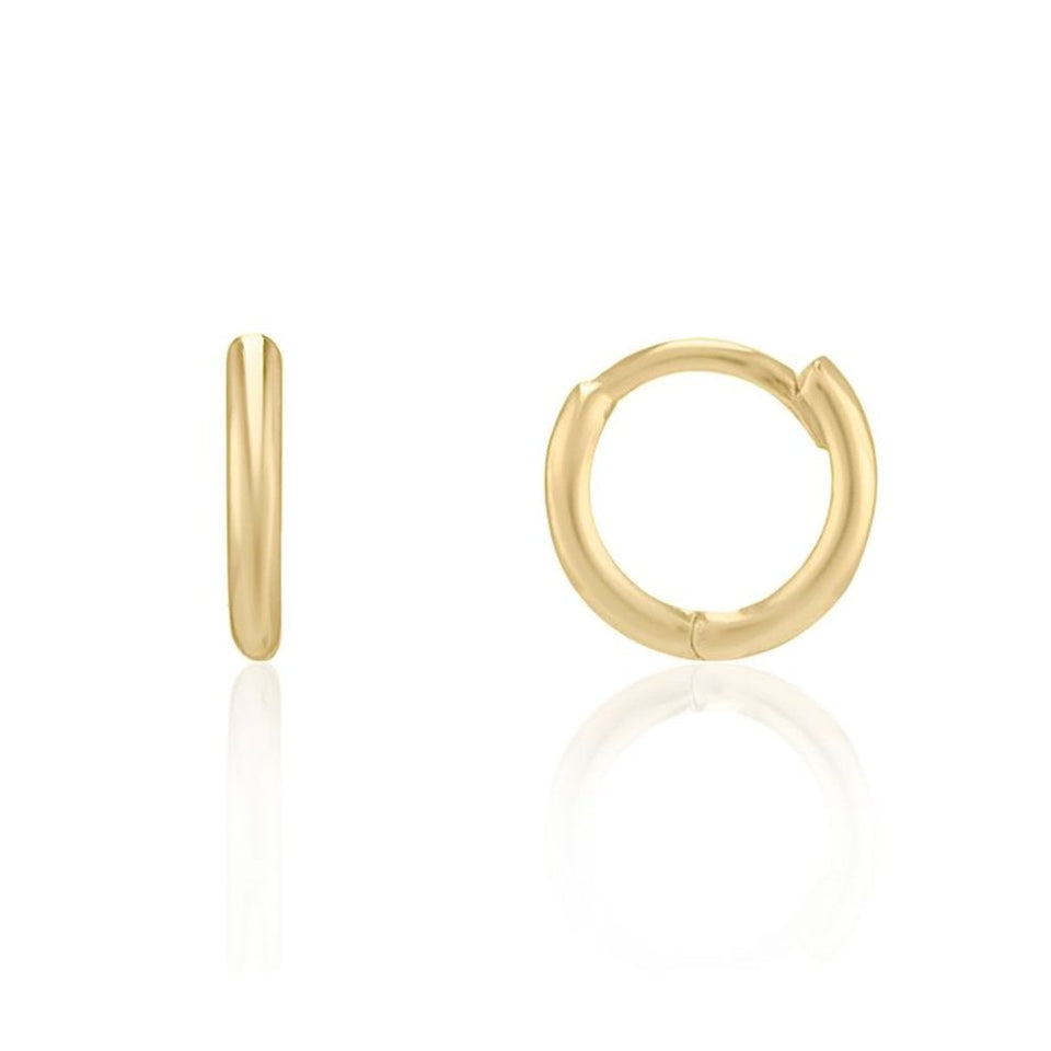 Francis & Gaye 9ct Yellow Gold 8mm Huggie Earring Hoops