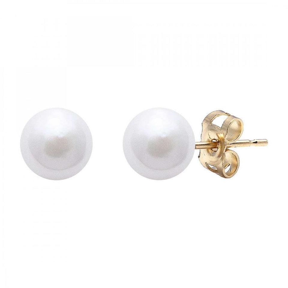 Francis & Gaye 9ct Yellow Gold Akoya Pearl Earring Studs