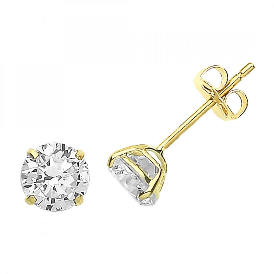 Francis & Gaye 9ct Yellow Gold Cubic Zirconia Earring Studs