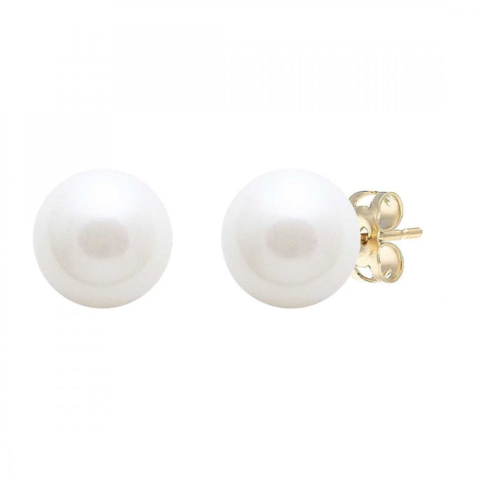 Francis & Gaye 9ct Yellow Gold Cultured River Pearl Earring Studs