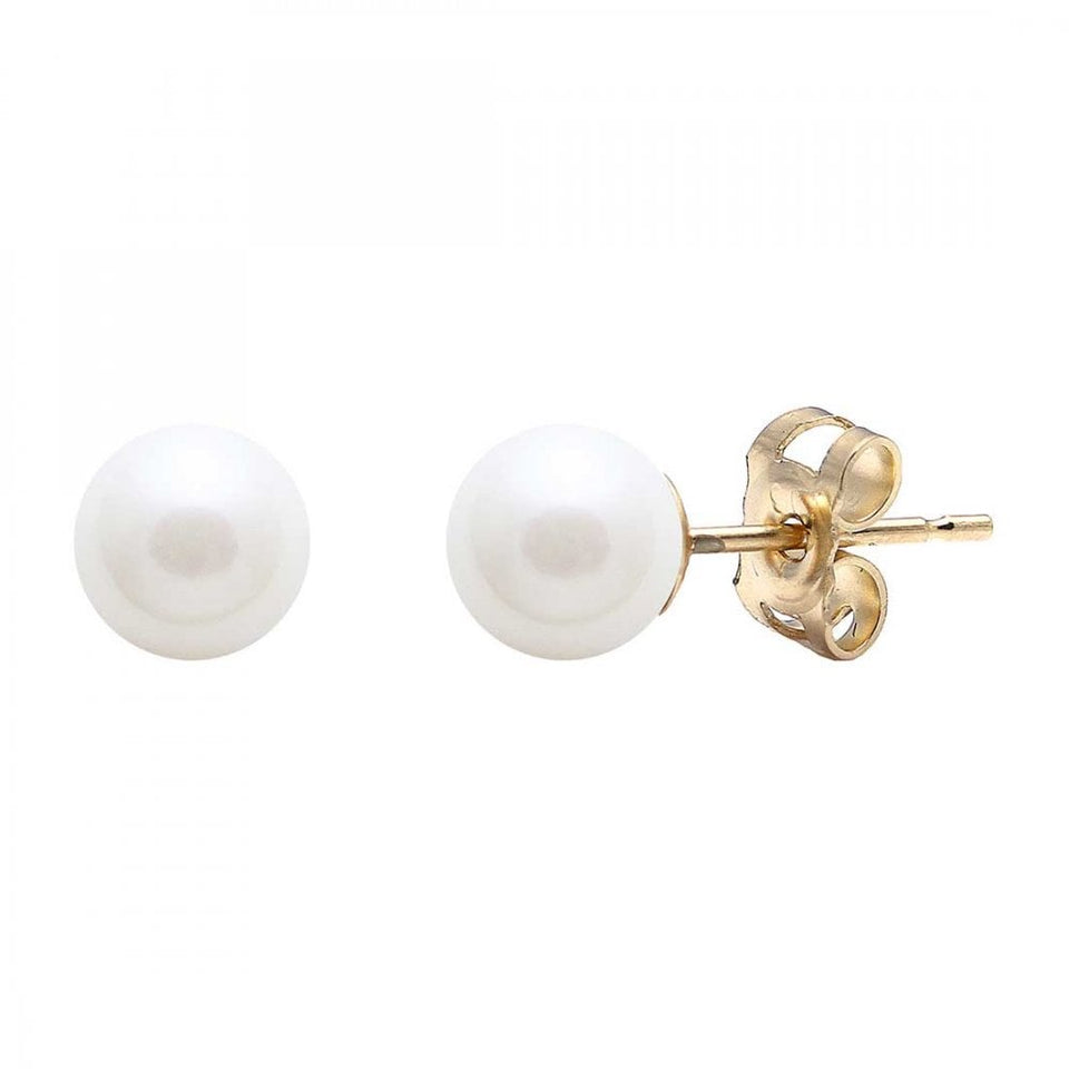 Francis & Gaye 9ct Yellow Gold Cultured River Pearl Earring Studs