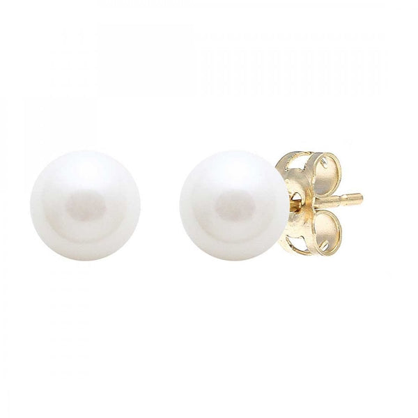 Francis & Gaye 9ct Yellow Gold Cultured River Pearl Earring Studs