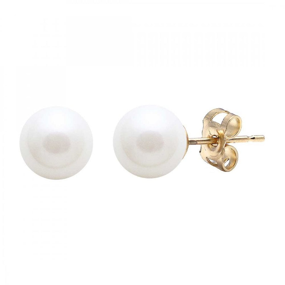 Francis & Gaye 9ct Yellow Gold Cultured River Pearl Earring Studs