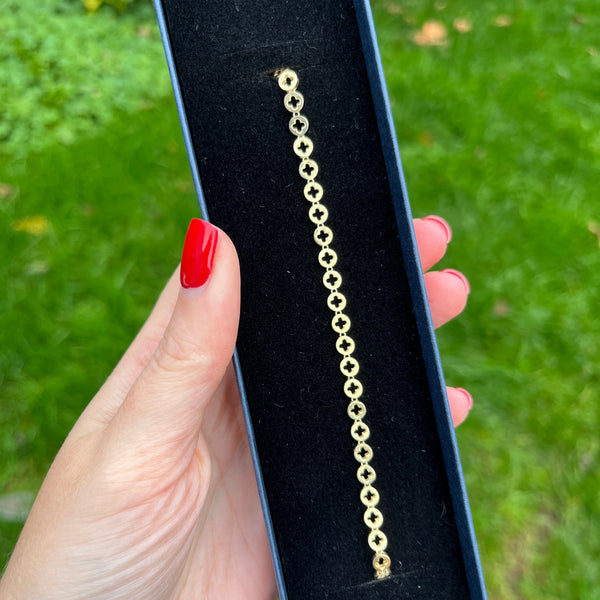 Francis & Gaye 9ct Yellow Gold Cut out Clover Bracelet