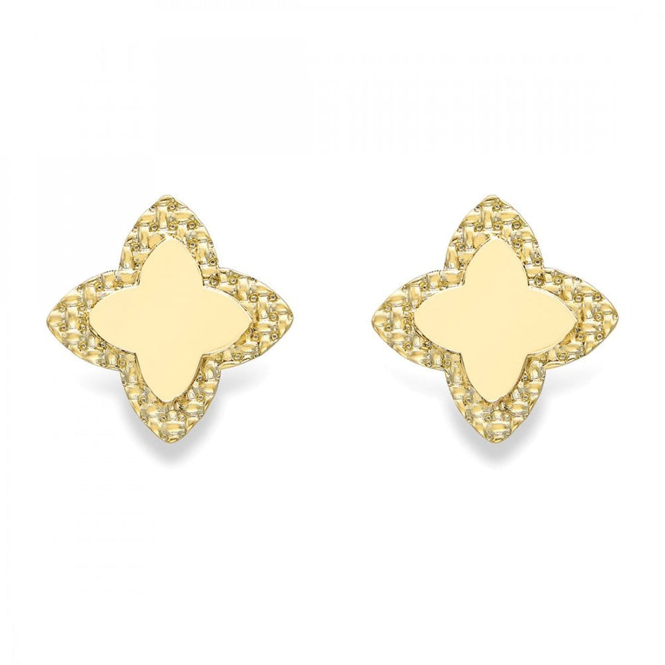 Francis & Gaye 9ct Yellow Gold Flower Ear Studs
