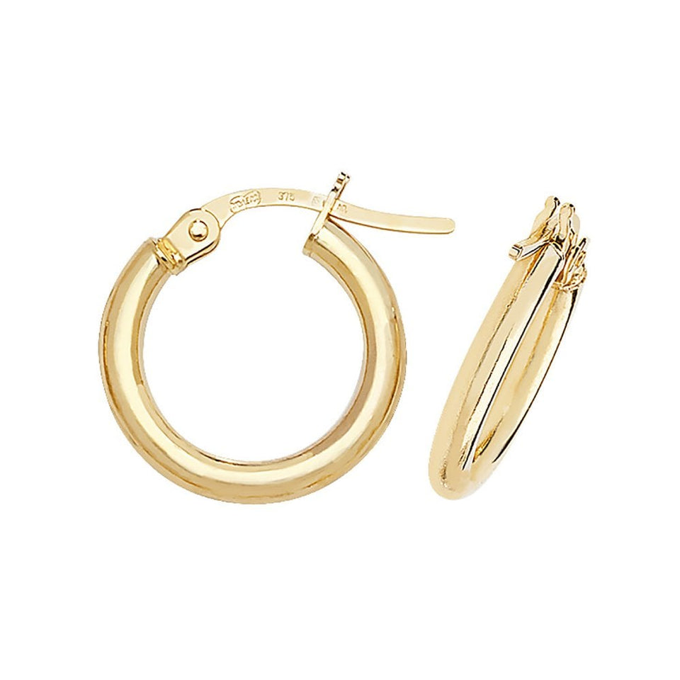 Francis & Gaye 9ct Yellow Gold Hinged Hoops