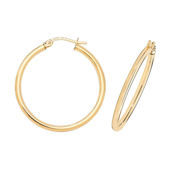 Francis & Gaye 9ct Yellow Gold Hinged Hoops