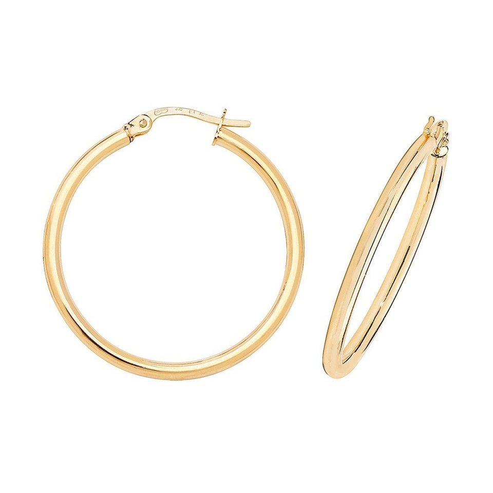 Francis & Gaye 9ct Yellow Gold Hinged Hoops