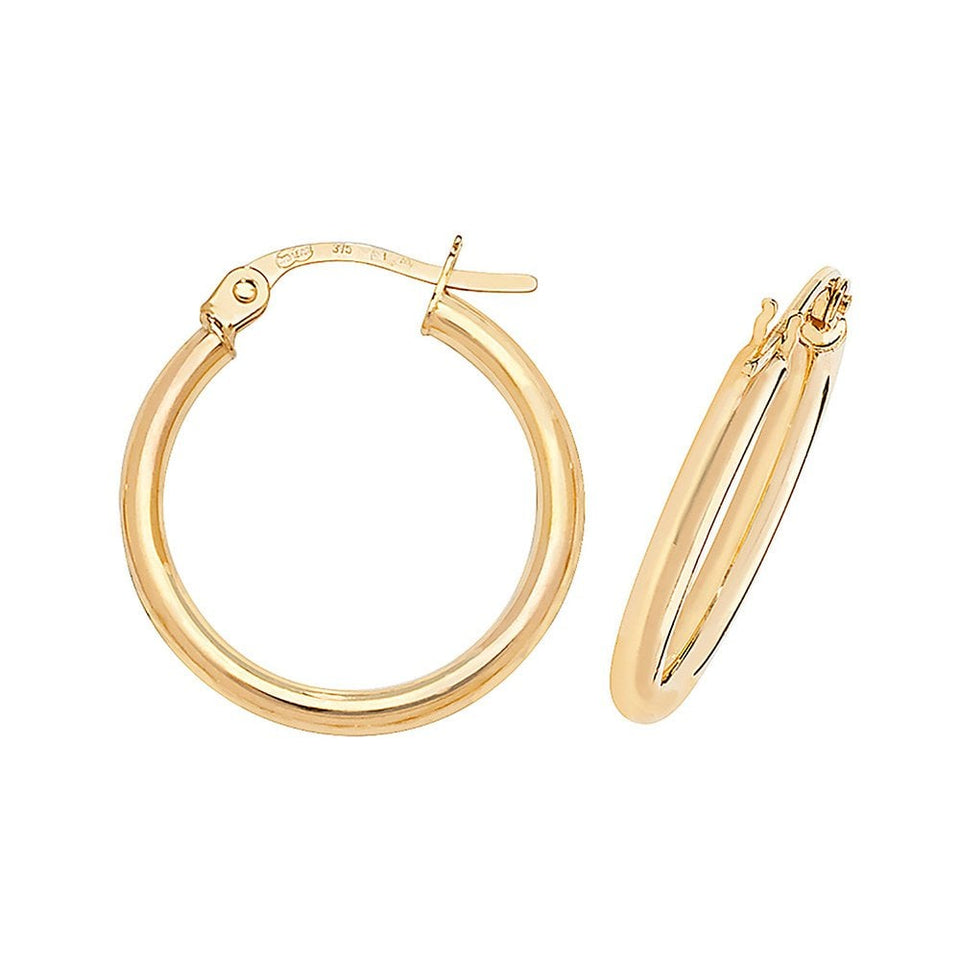 Francis & Gaye 9ct Yellow Gold Hinged Hoops