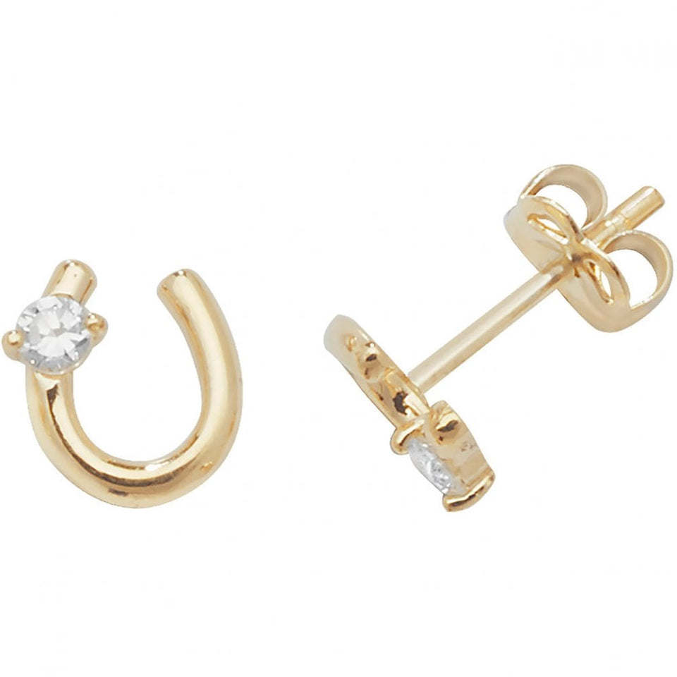 Francis & Gaye 9ct Yellow Gold Horseshoe Earring Studs