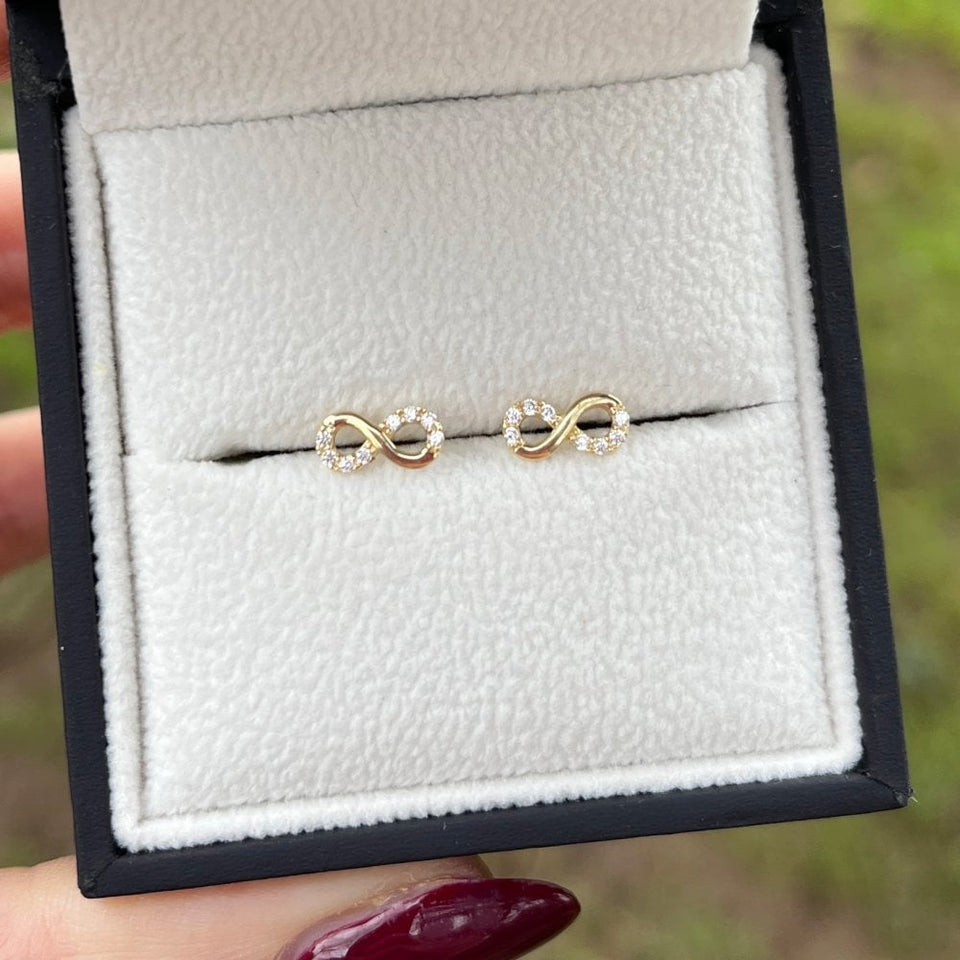 Francis & Gaye 9ct Yellow Gold Infinity Earring Studs