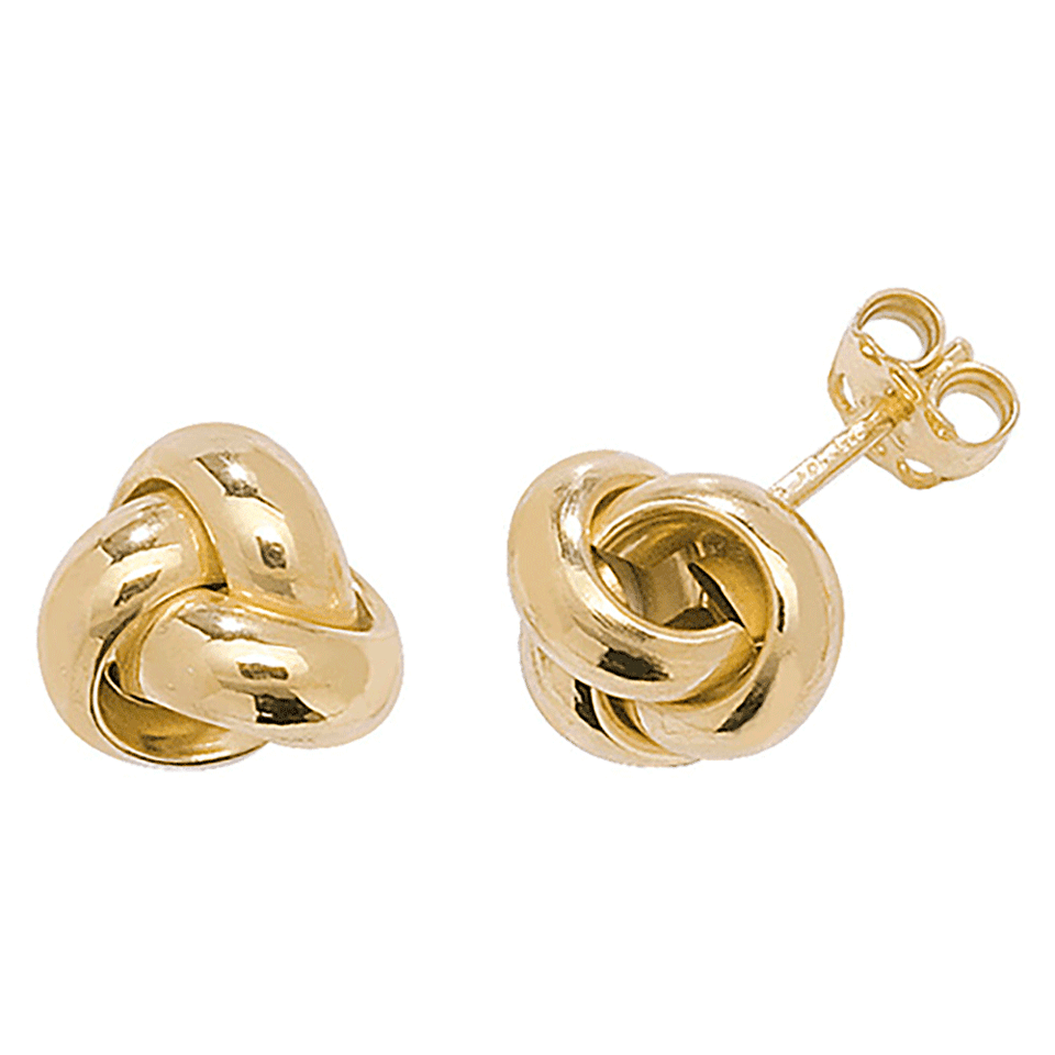 Francis & Gaye 9ct Yellow Gold Knotted Studs