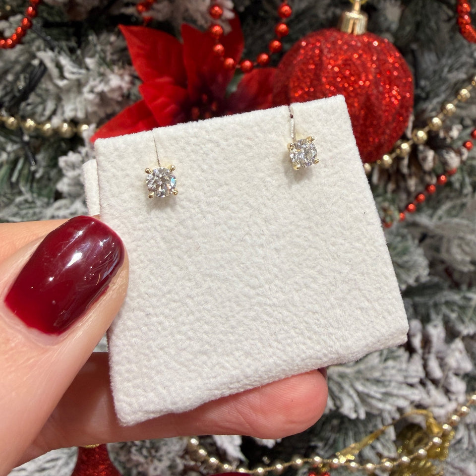 Francis & Gaye 9ct Yellow Gold Laboratory Created 0.50ct Diamond Earring Studs