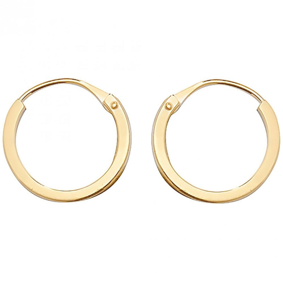 Francis & Gaye 9ct Yellow Gold Mini 8mm Sleeper Hoops