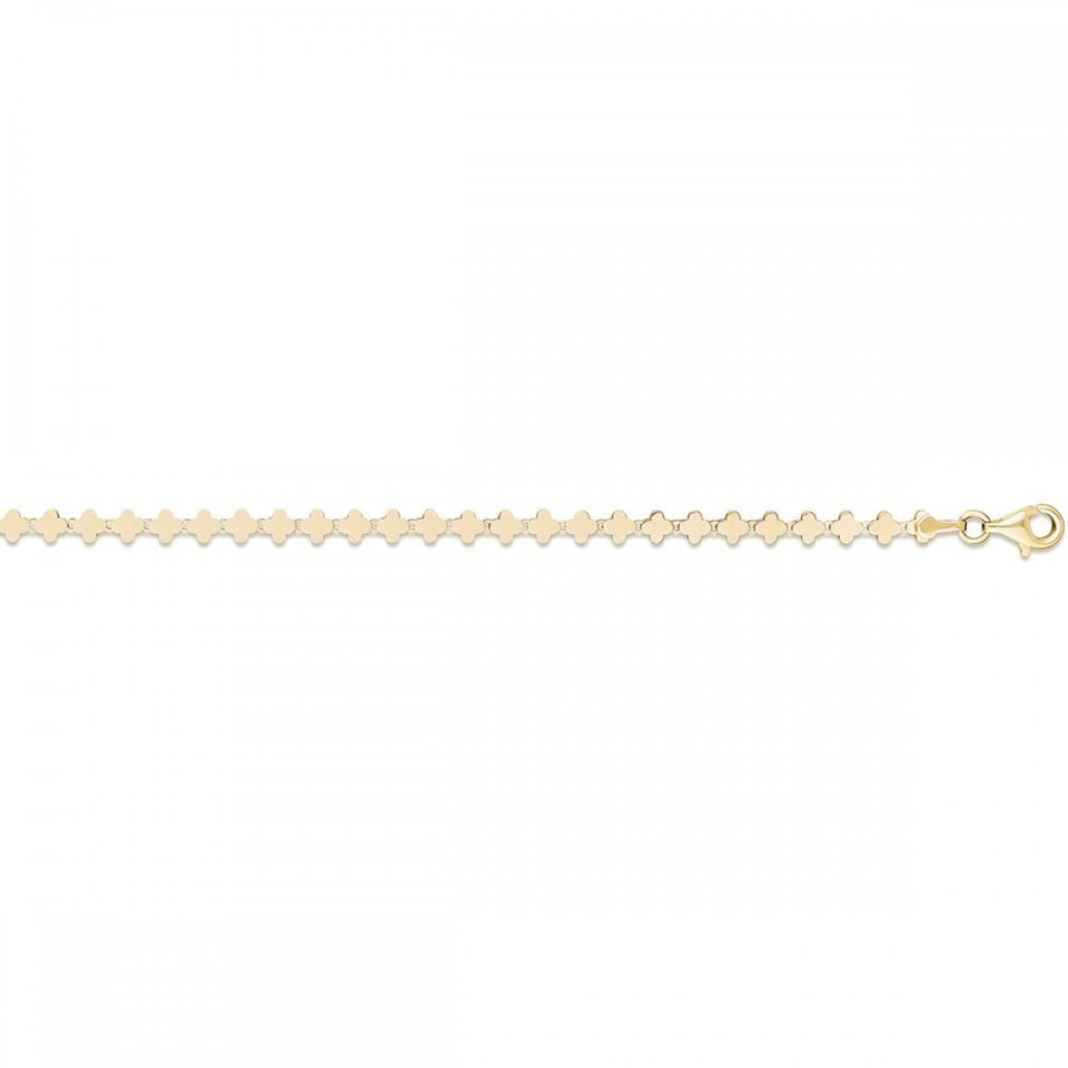 Francis & Gaye 9ct Yellow Gold Mini Clover Bracelet