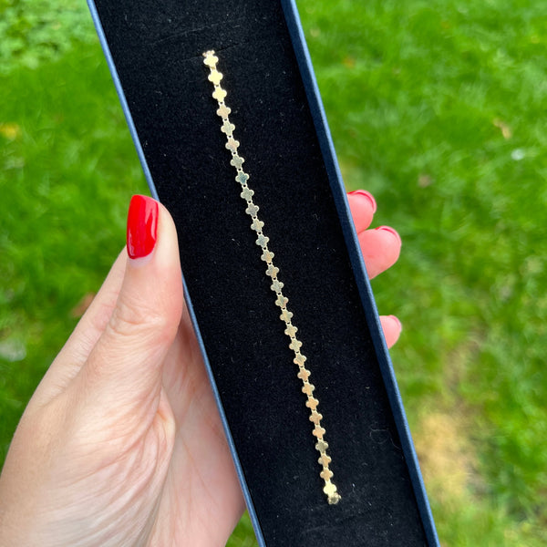 Francis & Gaye 9ct Yellow Gold Mini Clover Bracelet