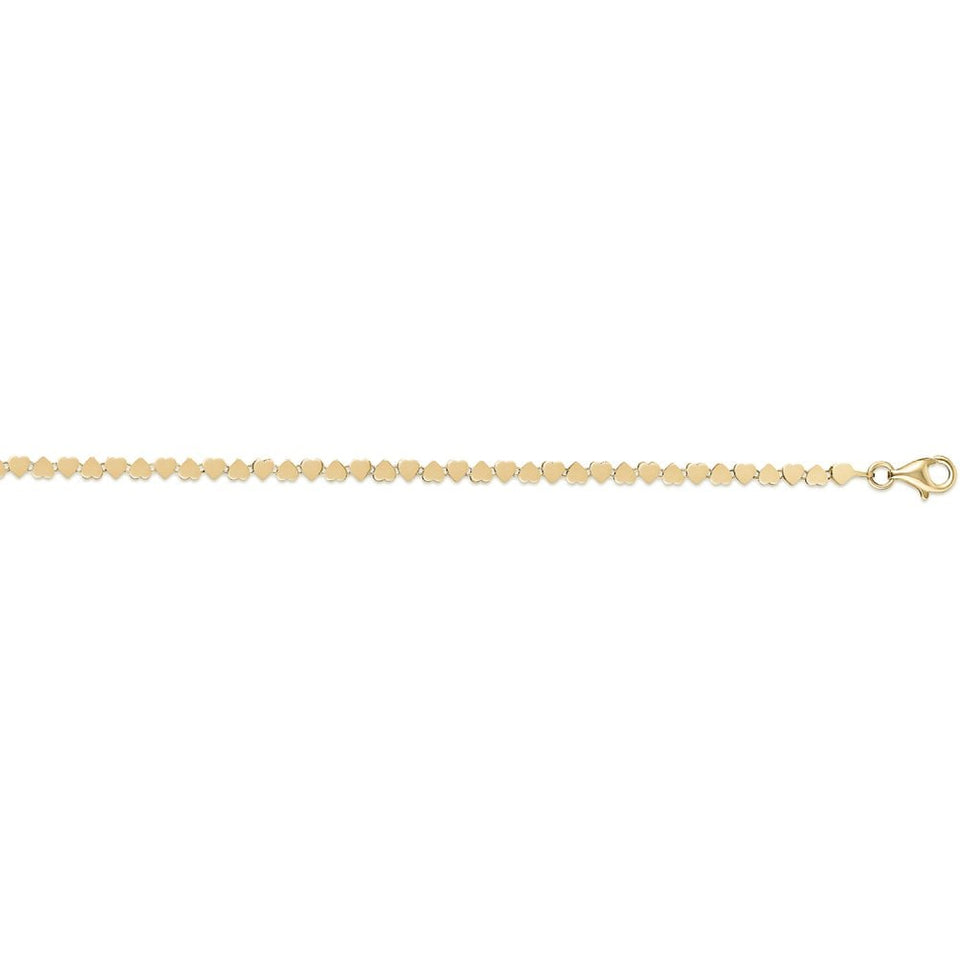 Francis & Gaye 9ct Yellow Gold Mini Heart Bracelet