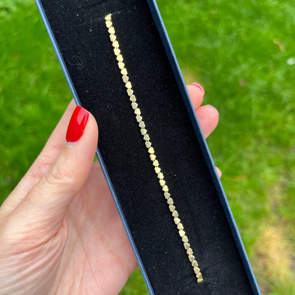 Francis & Gaye 9ct Yellow Gold Mini Heart Bracelet