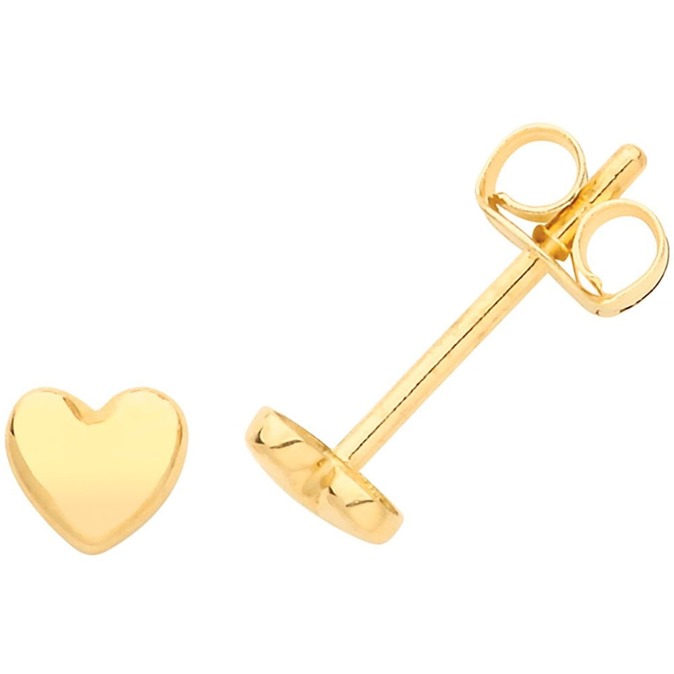 Francis & Gaye 9ct Yellow Gold Mini Heart Earring Studs