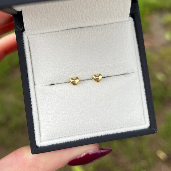 Francis & Gaye 9ct Yellow Gold Mini Heart Earring Studs