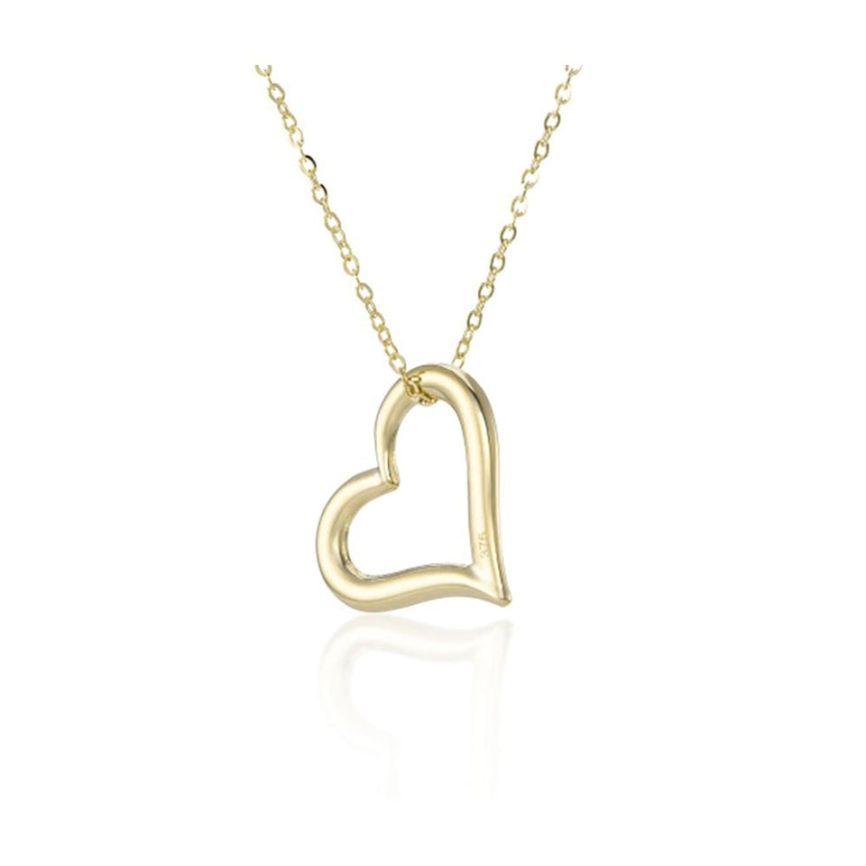 Francis & Gaye 9ct Yellow Gold Open Heart Necklace