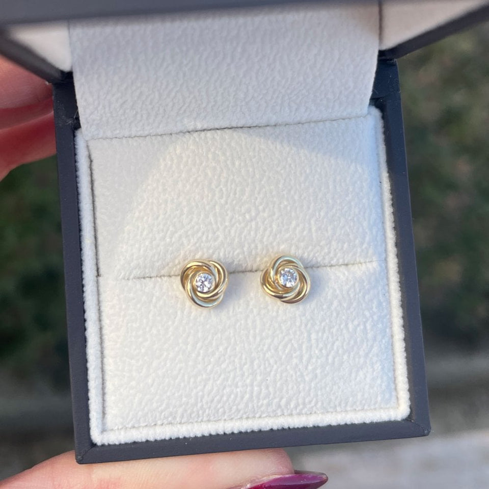 Francis & Gaye 9ct Yellow Gold Orbital Ear Studs