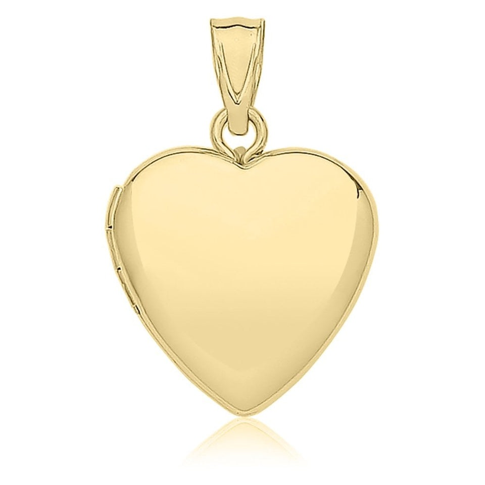 Francis & Gaye 9ct Yellow Gold Plain Heart Locket