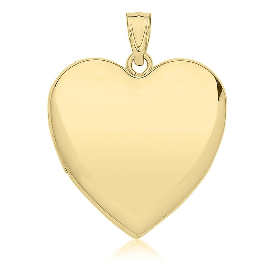 Francis & Gaye 9ct Yellow Gold Plain Heart Locket