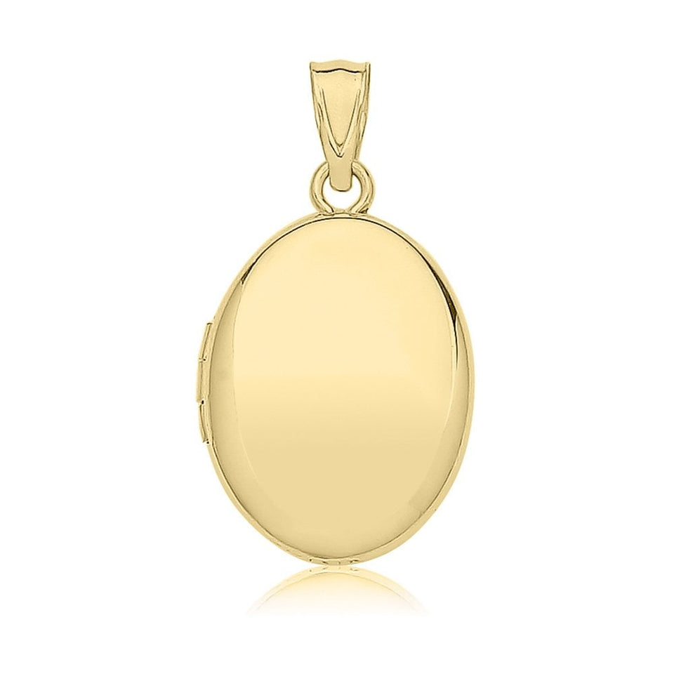 Francis & Gaye 9ct Yellow Gold Plain Oval Locket