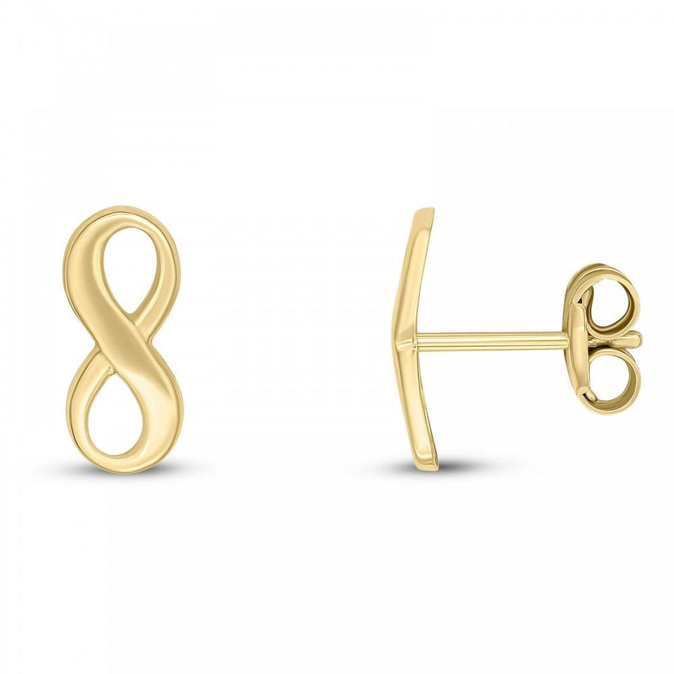Francis & Gaye 9ct Yellow Gold Polished Infinity Earring Studs