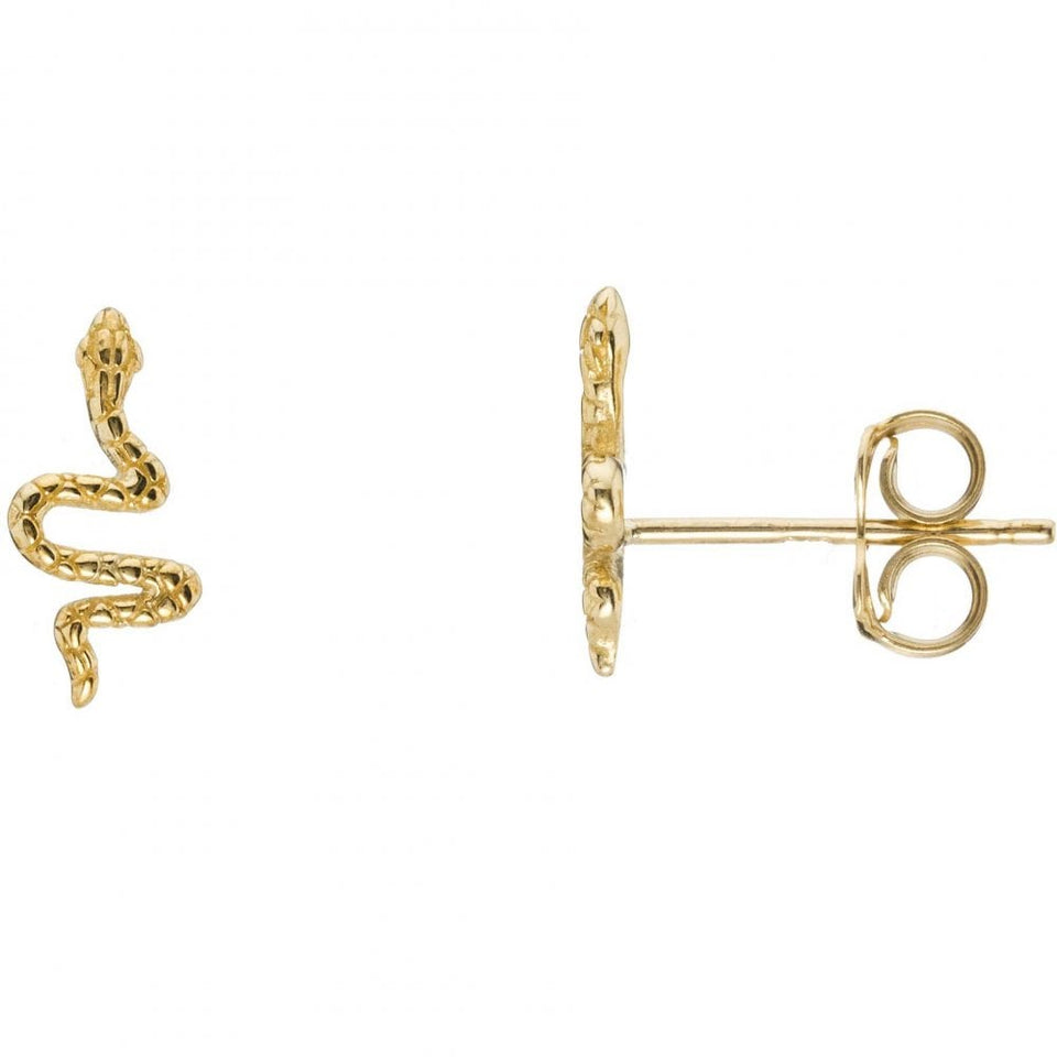 Francis & Gaye 9ct Yellow Gold Snake Earrings