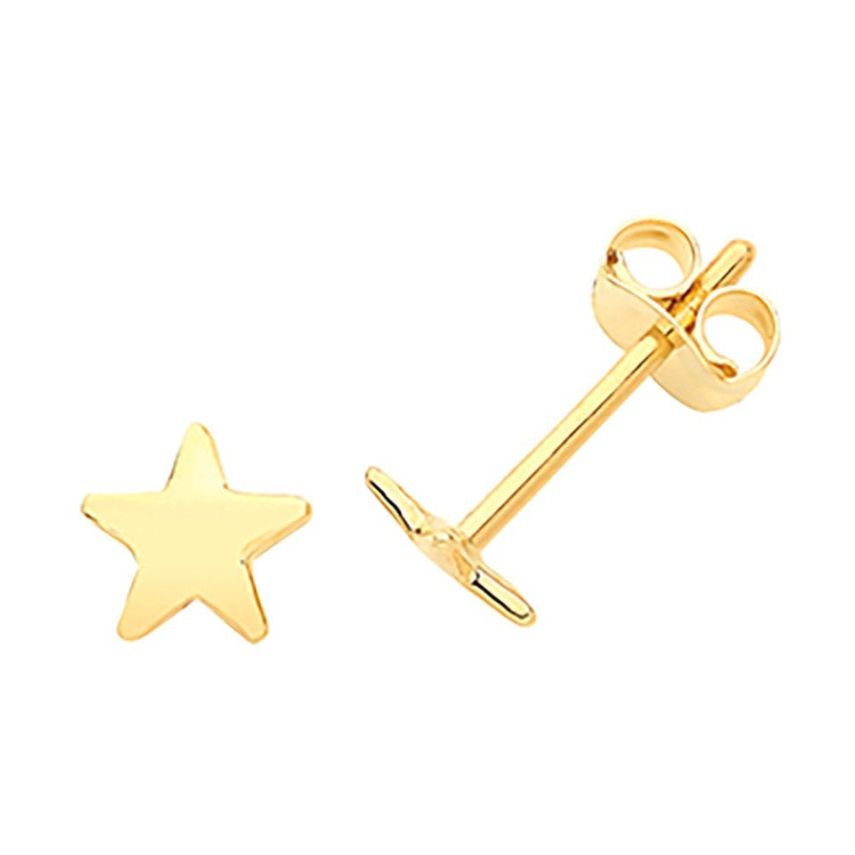 Francis & Gaye 9ct Yellow Gold Star Studs