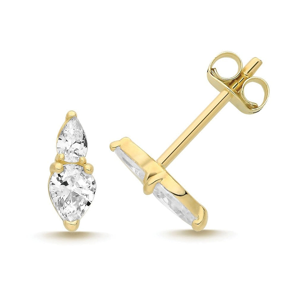Francis & Gaye 9ct Yellow Gold Stone Set Earring Studs