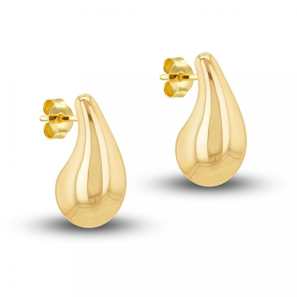 Francis & Gaye 9ct Yellow Gold Teardrop Ear Studs