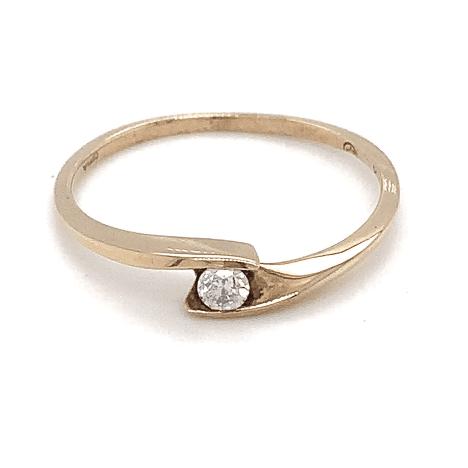 Francis & Gaye 9ct Yellow Gold Twisted Ring Size N1/2