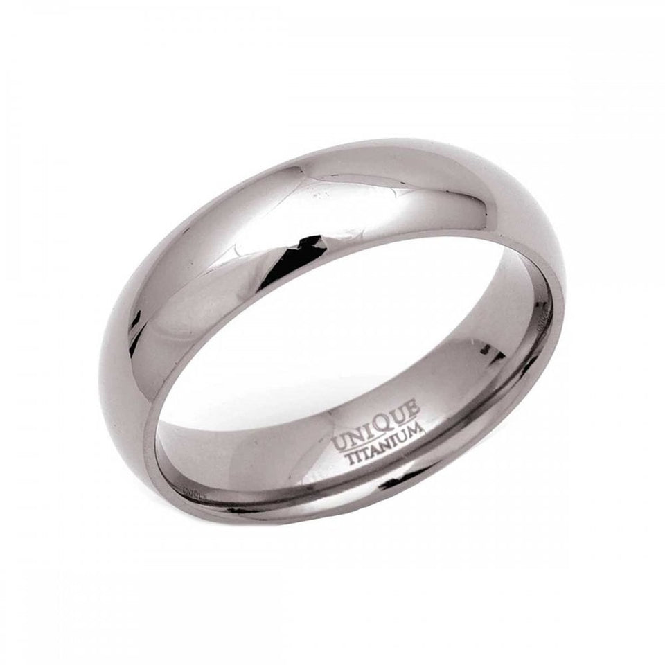 Francis & Gaye Gent's Titanium 6mm Polished Band Ring