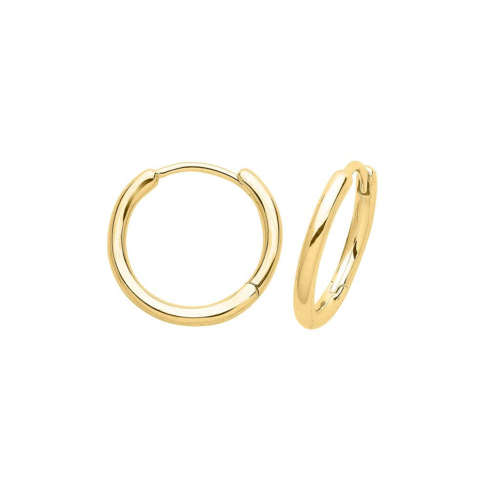 Francis & Gaye Gold Plated Silver 10mm Clicker Hoops
