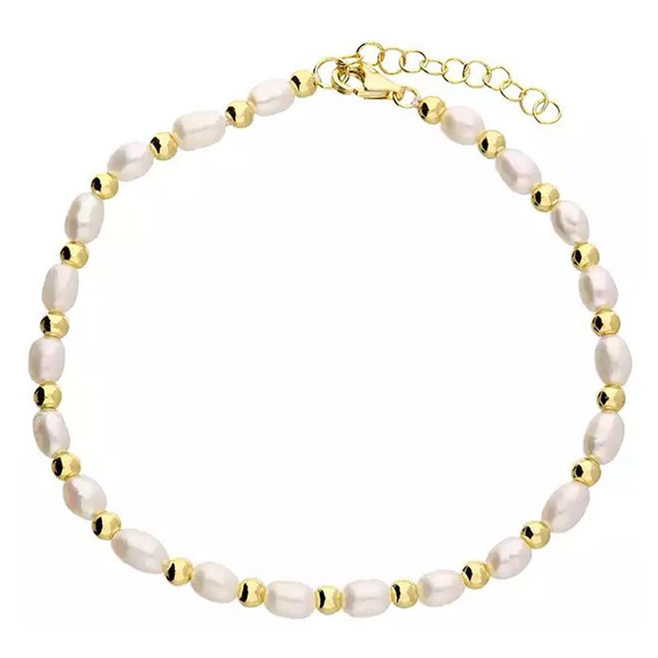 Francis & Gaye Gold Plated Silver  & Pearl Bracelet